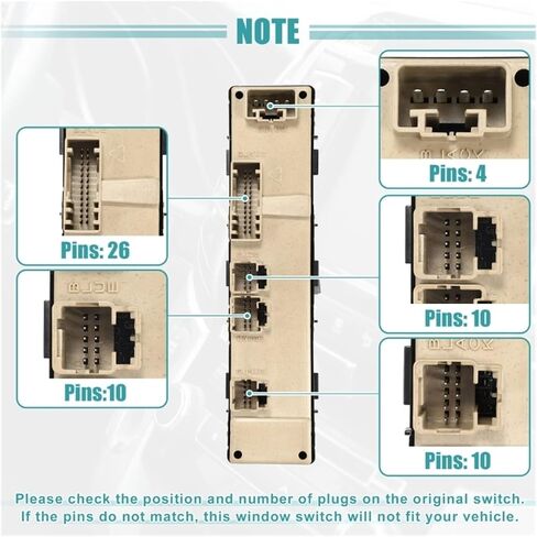 for 15202850 15125142 10398564 DWS394 Power Window Glass Lifter Lock Electric Masters Control Switch Push Button Console L9BC in Saudi Arabia