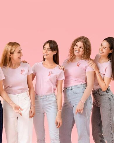 bochoi أساور التوعية بسرطان الثدي للنساء هدايا العناية بسرطان الثدي الناجين هدايا ملهمة للمرأة أفضل صديق أخت سوار الحجر الطبيعي مع الملحقات الوعي الشريط الوردي in Kuwait