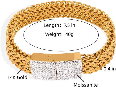 18K women's gold bracelet with moissanite and diamond inlay perfectly blending modern style high-end jewelry gift ﻿ in Saudi Arabia