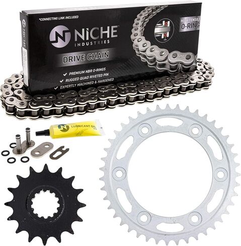 NICHE Drive Sprocket Chain Combo for Honda CBR954RR CBR929RR Front 16 Rear 43 Tooth 530VM-X X-Ring 108 Links in Saudi Arabia