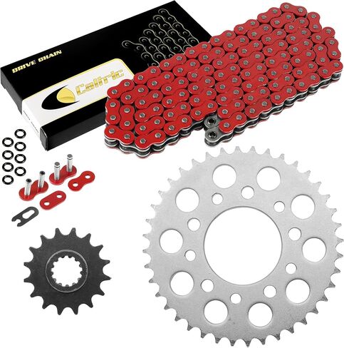 Caltric Red O-Ring Drive Chain and Sprockets Compatible With Honda VF750C VF 750C Magna 750 Rc43 1994-2004 in Saudi Arabia