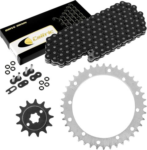 Caltric Black O-Ring Drive Chain & Sprockets Kit Compatible with Yamaha Blaster 200 Yfs200 Yfs-200 1988-2006 in Saudi Arabia