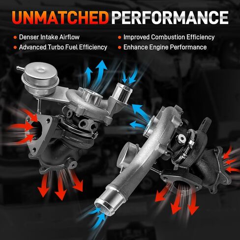 AA5Z6K682CA Left & Right Turbocharger Assembly with Gaskets Compatible with Ford Explorer Flex Taurus 2009-2015, Lincoln MKS MKT 2010-2019, 3.5L Ecoboost V6, Replace # AA5Z6K682D, AA5Z6K682A in Saudi Arabia