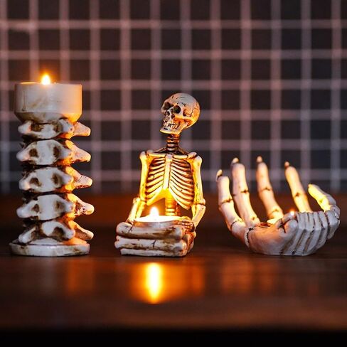 Meditation - Pose Skull Candle Holder - Spooky and Unique Home Decor in Saudi Arabia