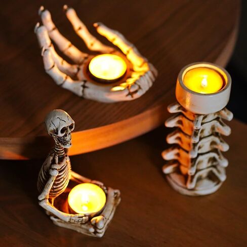 Meditation - Pose Skull Candle Holder - Spooky and Unique Home Decor in Saudi Arabia