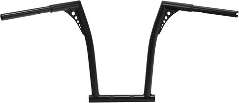 TCT-MOTORPARTS Black 1-1/4'' Ape Hanger 18" Rise Handlebar Fits for Harley Dyna Street Bob FXDB in Saudi Arabia