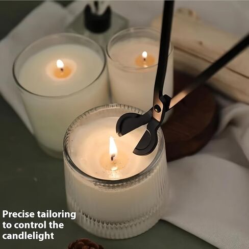 Candle Snuffer Trimmer Wick Clipper Cutter Scissor Long Handle - Black in Saudi Arabia