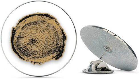 Tree Rings Metal 0.75" Lapel Hat Pin Tie Tack Pinback in Saudi Arabia