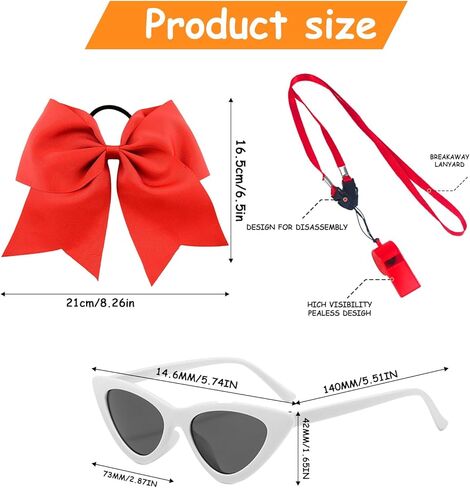 7 Pcs Guard Costume Set Include Baseball Cap Guard Fanny Pack 2 Pcs Sunglasses Large Ponytail Bow Tie Whistle and Rope in Kuwait