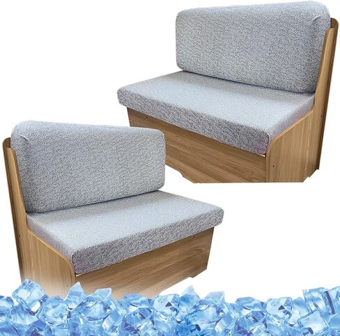 Dulepax RV Dinette Cushion Covers, Replacement Camper Cushions Cover, Grey Stretchable Fabric RV Dinette Seat Covers, Cushion Slipcovers for Trailer Including 2 Backrest Cover & 2 Bench Cover in Saudi Arabia