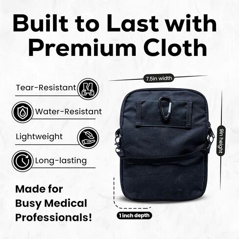 حقيبة ممرضة فاني 4 في 1 وحقيبة ممرضة | منظم الأدوات الطبية مع جيوب للشريط والمقص وسماعة الطبيب ومستلزمات الطوارئ وحقيبة الخصر لمحترفي الرعاية الصحية in Kuwait