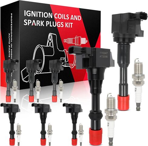 ECCPP DG500 6 ignition coils with 6 iridium Spark Plugs for ford for Mazda for Mercury 500 Freestyle for Mariner Taurus Escape Tribute Sable Montego DG513 DG500 FD502 in Saudi Arabia