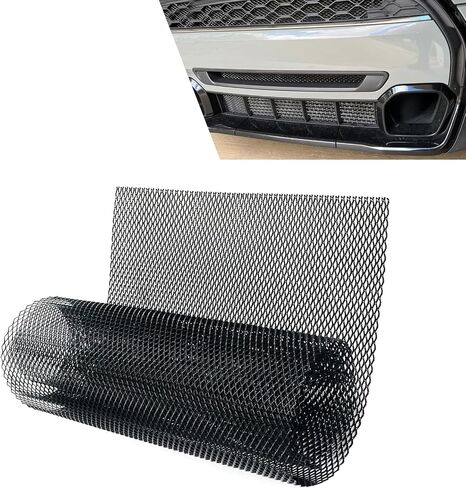 SLIMI 1 PC Car Grill Mesh Sheet, Aluminum Bumper Grille Insert Mesh, 39.37"×13" Bumper Air Intake Grids Net, Universal Auto Protective Net for Most Cars, SUVs, Trucks (Black) in Saudi Arabia