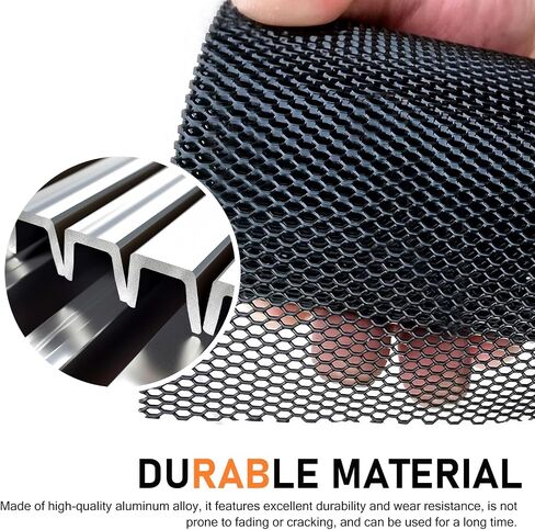 SLIMI 1 PC Car Grill Mesh Sheet, Aluminum Bumper Grille Insert Mesh, 39.37"×13" Bumper Air Intake Grids Net, Universal Auto Protective Net for Most Cars, SUVs, Trucks (Black) in Saudi Arabia
