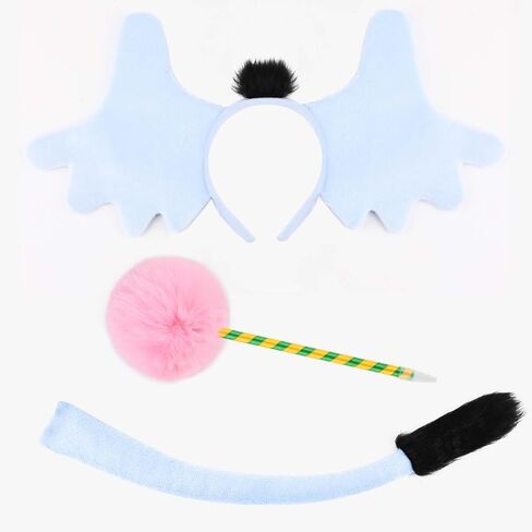 3 Pcs Elephant Costume Set Include Headband Tail and Pom Pen for Men Women Adult World Book Day Dress Up in Saudi Arabia