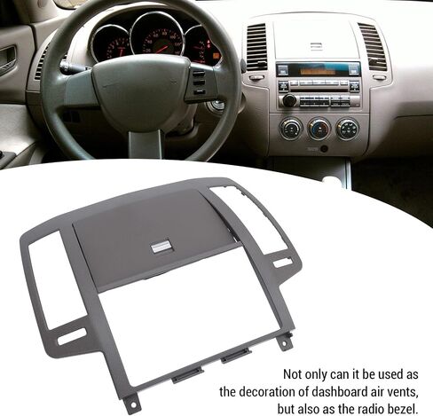 Center Dash Radio Bezel Decorative Wearproof Replacement for Altima 2005 to 2006 Third Generation Facelift Dashboard Radio Bezel Trim in Saudi Arabia