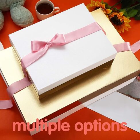 HAPPY POTATO 6 Gift Boxes with Lids White Shirt Boxes for Gift Gift Boxes for Clothes Gift Wrap Boxes (6 Packs: 2 Small 11", 2 Medium 14.5", 2 Large 17") in Saudi Arabia