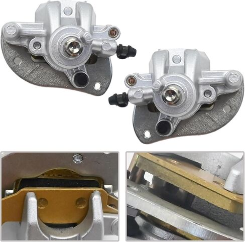 3B4-2580V-11-00 2 قطعة فرجار الفرامل الخلفي الجانب الأيسر والأيمن مع وسادات بديلة لـ Yamaha ATV Grizzly 550 YFM550 2009-2014 Grizzly 700 YFM700 2007-2020 in Saudi Arabia