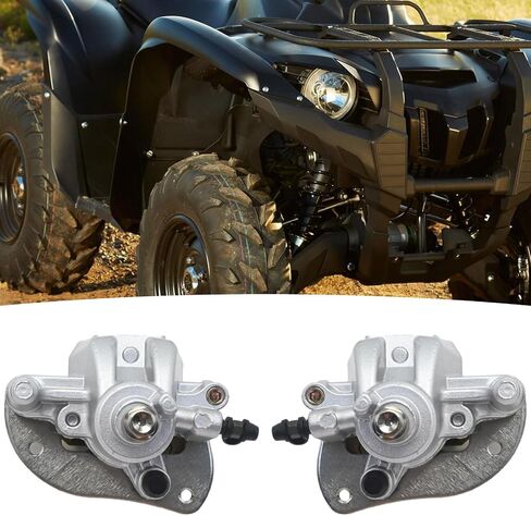 3B4-2580V-11-00 2 قطعة فرجار الفرامل الخلفي الجانب الأيسر والأيمن مع وسادات بديلة لـ Yamaha ATV Grizzly 550 YFM550 2009-2014 Grizzly 700 YFM700 2007-2020 in Saudi Arabia