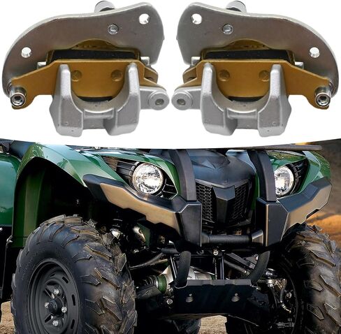 3B4-2580V-11-00 2 قطعة فرجار الفرامل الخلفي الجانب الأيسر والأيمن مع وسادات بديلة لـ Yamaha ATV Grizzly 550 YFM550 2009-2014 Grizzly 700 YFM700 2007-2020 in Saudi Arabia