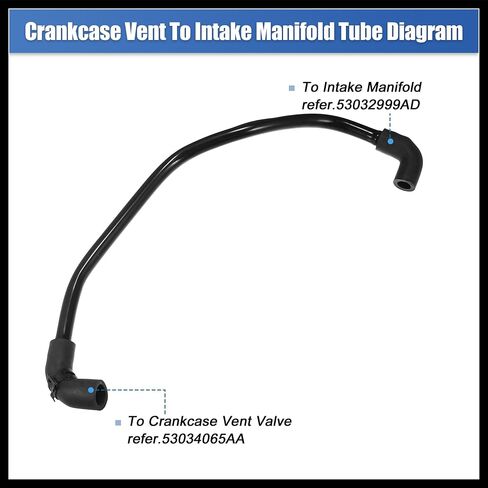 PCV Positive Crankcase Ventilation Hose for Dodge Nitro Durango for Ram Dakota for Jeep Liberty Grand Cherokee Commander 2007-2012 Crankcase Vent Durable Material in Saudi Arabia