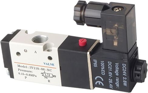 3V110-06 3V110-08 1/8" 1/4" Pneumatic Electric Solenoid Valve Gas Control Air Magnetic Valve AC 220V 110V DC24V 12V(With Line,AC110V) in Saudi Arabia