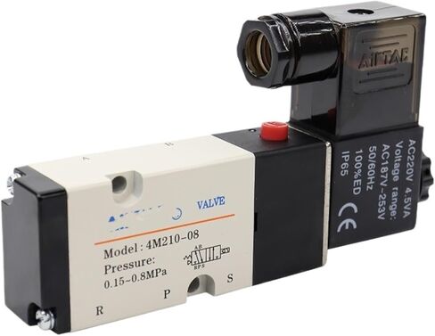 4M110 4M210 4M310 M5/06/08 Pneumatic Valve 2 Position 5 Way Neutral Air Solenoid Valve 220V 24V 4M110-M5 4M210-08(4M110-06,DC24V) in Saudi Arabia