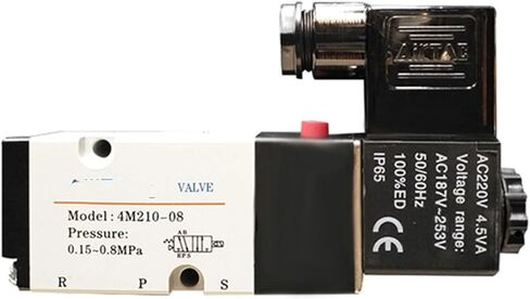4M110 4M210 4M310 M5/06/08 Pneumatic Valve 2 Position 5 Way Neutral Air Solenoid Valve 220V 24V 4M110-M5 4M210-08(4M110-06,DC24V) in Saudi Arabia