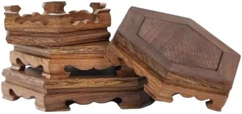 Natural Solid Wood Miniature Bases Coffee Tea Sets Pedestal Bonsai Tray Plant Holder Vase Figurines Display Stand Home Decoration in Saudi Arabia