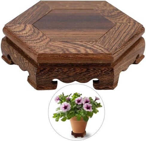 Natural Solid Wood Miniature Bases Coffee Tea Sets Pedestal Bonsai Tray Plant Holder Vase Figurines Display Stand Home Decoration in Saudi Arabia
