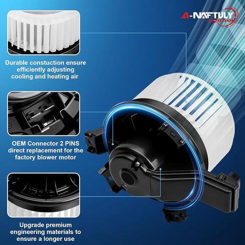 AC Blower Motor with Fan Cage Replacement Fits for 2015 2016 2017 2018 2019 Hyundai Sonata, Front HVAC Plastic Heater Blower Motor Replace 700326, 97113-C2000, 97113C2000 in Saudi Arabia