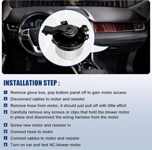 AC Blower Motor with Fan Cage Replacement Fits for 2015 2016 2017 2018 2019 Hyundai Sonata, Front HVAC Plastic Heater Blower Motor Replace 700326, 97113-C2000, 97113C2000 in Saudi Arabia