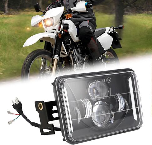 4x6 LED Headlights Kit with Bracket Compatible with Suzuki DR-650 & DRZ400, Motorcycle Brightness Headlight Replacement With Mounting Hardware High & Low Beam in Saudi Arabia