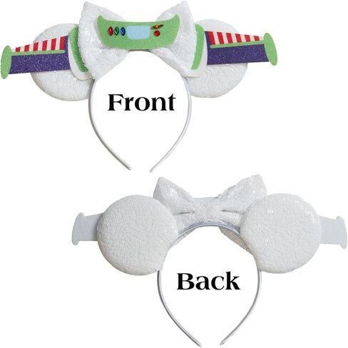 FACHPINT Mouse Ears, Green ears for Boy, Mouse Ears Headband for Women Photo Props, Cute Halloween Mouse Ears for Theme Park Accessories, Sequin Halloween Ears for Party in Saudi Arabia