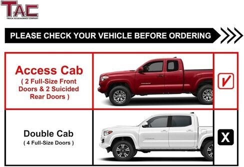 TAC Side Steps Running Boards Compatible with 2005-2023 Toyota Tacoma Access Cab Truck Pickup 4.25" Texture Black Side Bars Nerf Bars Off Road Accessories (2pcs) in Saudi Arabia