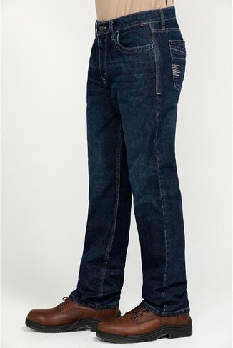 Cody James Men's Fr Millikin Dark Slim Bootcut Work Jeans - Dind in Saudi Arabia