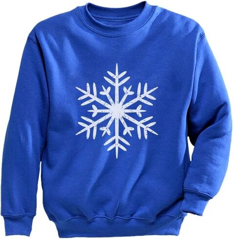 Tstars Big White Snowflake Kids Long Sleeve T-Shirt Ugly Christmas Sweater Style 4T in Saudi Arabia