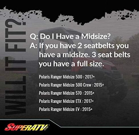 Super ATV Polaris Ranger Mid-Size Scratch Resistant Flip Windshield in Saudi Arabia