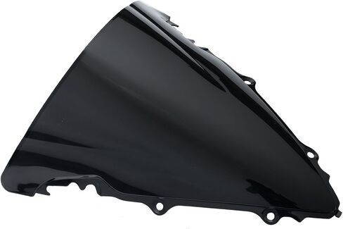 XMT-MOTO Windshield Windscreen Double Bubble Fit for Yamaha YZF R6 600 2003-2005 YZF R6S 2006-2009 Black in Saudi Arabia