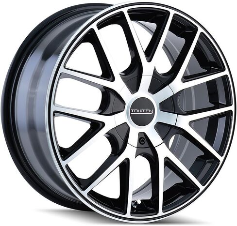 TOUREN TR60 Black/Machined Face/Black Ring Wheel (16 x 7. inches /100 x 100 mm, 42 mm Offset) in Saudi Arabia