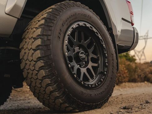 RockTrix RT110 17 inch Wheel Compatible with Chevrolet Colorado Silverado 1500 6x5.5" (6x139.7) Bolt Pattern, 17x9 (-12 Offset, 4.5 Backspace) Also Fits GMC Canyon Sierra 1500, Black in Saudi Arabia