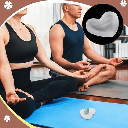 FINGERINSPIRE Natural Selenite Crystal Bowl Heart Shape White Smoke Color 2.16x2.55inch Decorative Bowl for Jewelry Storage Perfect for Bracelets, Earrings Necklaces, and Crystal Healing Enthusiasts in Saudi Arabia