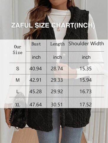 ZAFUL سترة طويلة للنساء بلا أكمام زر أسفل سترة مقنعين سترة الشتاء ملابس خارجية سترة معطف in Saudi Arabia