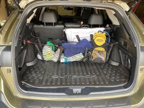 Rear Trunk Organizer Cargo Net for Subaru Outback 2000-2025 – 3 Pockets Envelope Style Cargo Net for Wagon – Premium Mesh Elastic Car Trunk Organizer–Compatible with Outback in Saudi Arabia
