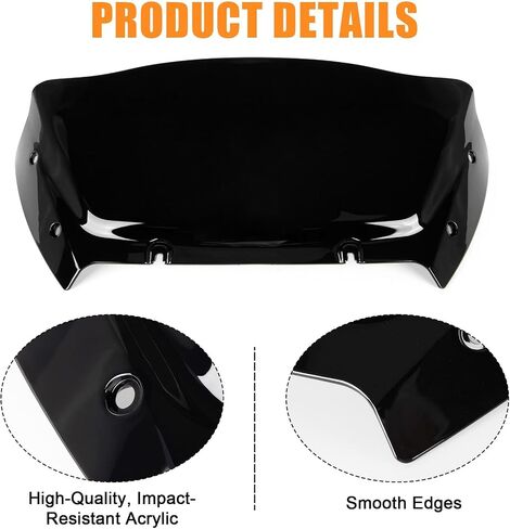 PSLER 9" Wave Windshield - Windscreen Wind Splitter Road Glide Front Fairing for Road Glide CVO ST FLTRXSE FLTRXSTSE FLTRX 2023-2025(Black) in Saudi Arabia