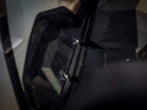 SuperATV 1/4" Lightly Tinted Polycarbonate Full Rear Windshield for 2020+ Kawasaki Teryx KRX 1000 | 250X Stronger Than Glass | Eliminates Suction | Pre-Assembled for Easy Installation | USA Made in Saudi Arabia