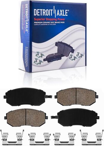Detroit Axle - Front Brake Kit for 2011-2016 Subaru Impreza 2013-2015 BRZ, Disc Brake Rotors Ceramic Brake Pads w/Hardware 2011 2012 2013 2014 2015 Replacement : 10.91 inch Front Rotor in Saudi Arabia