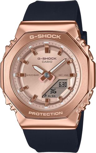 Casio G-Shock Rose Gold Black Octagonal Women's Watch GMS2110PG-1A4 in Saudi Arabia
