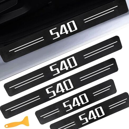 Door Sill Protectors for RAM 3500 & Silverado 3500 HD, Carbon Fiber Leather Front/Rear Door Sill Sticker for Dodge RAM 3500 & Chevy Silverado 3500 HD Accessores 2012-2024 2025(White) in Kuwait
