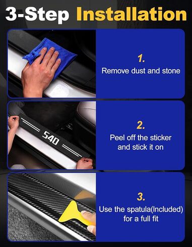 Door Sill Protectors for RAM 3500 & Silverado 3500 HD, Carbon Fiber Leather Front/Rear Door Sill Sticker for Dodge RAM 3500 & Chevy Silverado 3500 HD Accessores 2012-2024 2025(White) in Kuwait